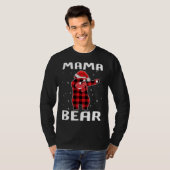 T-shirt Maman Ours Dabbing Pajama de Noël avec chapeau de  (Devant entier)