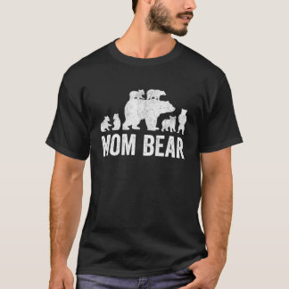 T-shirt Maman Ours Fête Des Mères S, Amusante Mère Six Enf