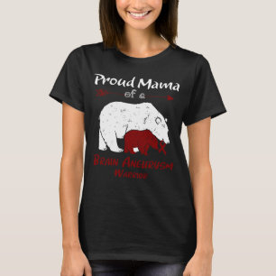 T-shirt Maman Ours fière Sensibilisation à l'anévrisme cér