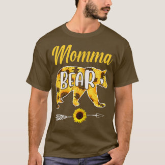 T-shirt Maman Ours Tournesol Mère Père Famille