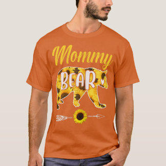 T-shirt Maman Ours Tournesol Mère Père Famille