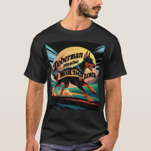 T-shirt Maman Papa amateur de Doberman Pinscher