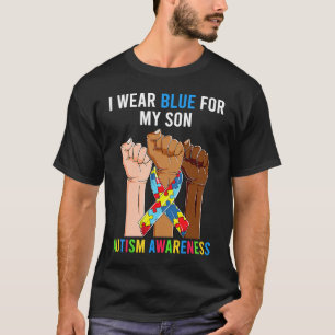 T-shirt Maman Papa Autisme Augmente Les Mains Je Porte Du