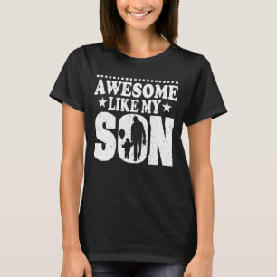T-shirt Maman Papa Cite Génial Comme Mon Fils Mère Père D