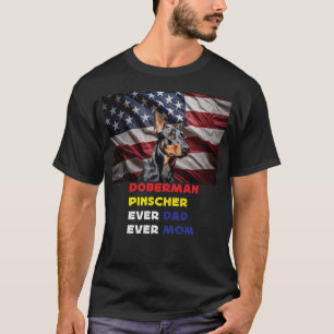 T-shirt Maman Papa Doberman Pinscher