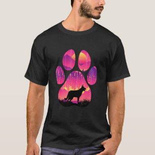 T-shirt Maman Papa Patte de Berger Allemand Femmes Hommes