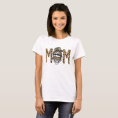 T-shirt Maman Parole Maman Crâne léopard (Devant entier)