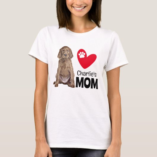 T-shirt maman personnalisée Setter irlandais (Devant)