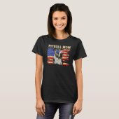 T-shirt Maman Pitbull Patriotique 14 Juillet Drapeau Améri (Devant entier)