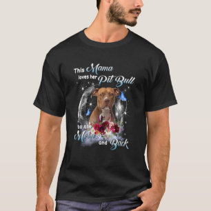 T-shirt Maman Pitbull Propriétaire Maman Chien Bonne Fête