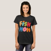 T-shirt Maman Poisson (Lilas) (Devant entier)