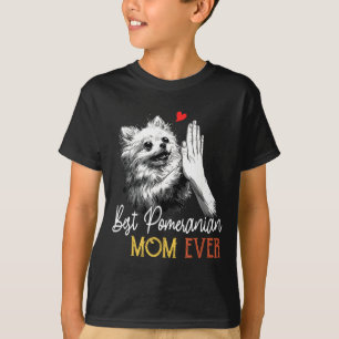 T-shirt Maman Poméranie toujours maman de chien drôle fête