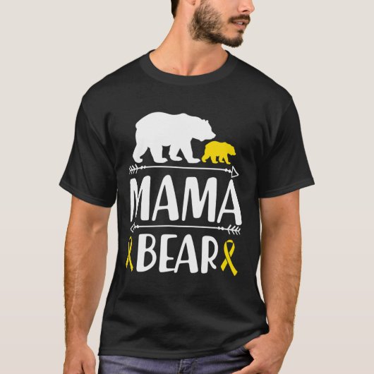 T-shirt Maman Porte Enfance Cancer Sensibilisation Maman D (Devant)
