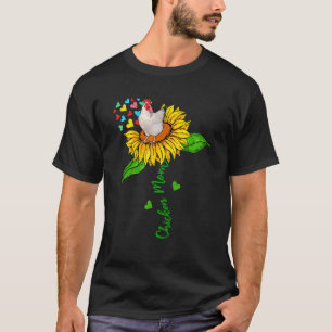 T-shirt Maman Poule Animaux de Ferme Mignons sur Tournesol