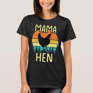 T-shirt Maman Poule Fermière Rétro Vintage Élevage De Poul