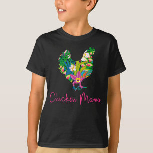 T-shirt Maman poule poule poule fermier femme fermière mi