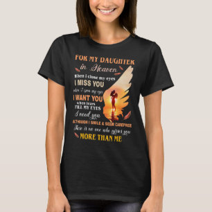 T-shirt Maman Pour Ma Fille Au Ciel Quand Ferme Mes Yeux J