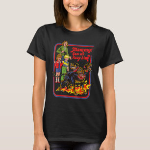 T-shirt Maman Pouvons-Nous Le Garder Trois Chien En Tête