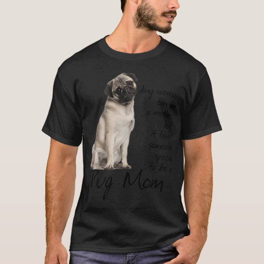 T-shirt Maman Pug (Devant)