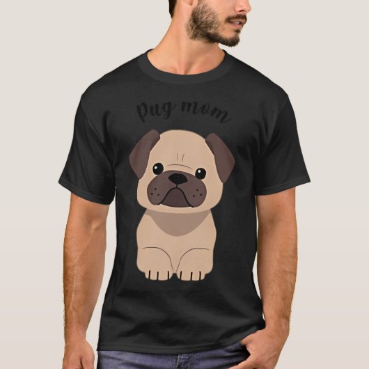 T-shirt Maman Pug (Devant)