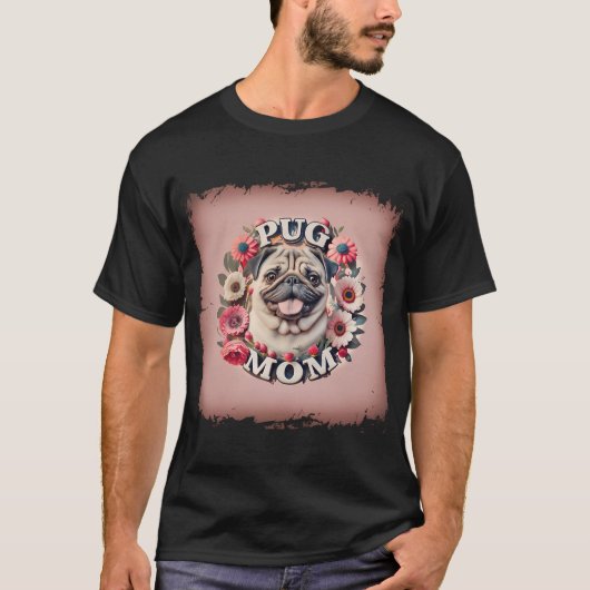 T-shirt Maman Pug (Devant)