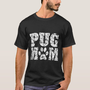 T-shirt Maman Pug ajusté scoop 140