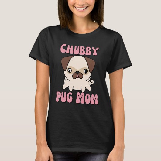 T-shirt Maman Pug Joufflu (Devant)