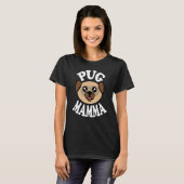 T-shirt Maman Pug Mignonne (Devant entier)