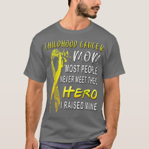 T-shirt Maman qui lutte contre le cancer de l'enfant Mon f
