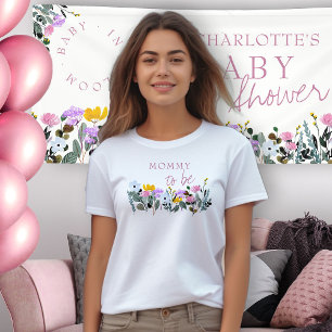 T-shirt Maman qui va être une jolie fleur sauvage