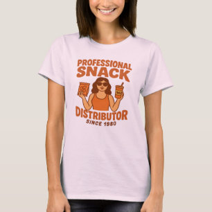 T-shirt Maman Rétro Groovy Distributrice de Snacks Profess