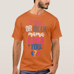 T-shirt Maman rose ou bleue vous aime 1