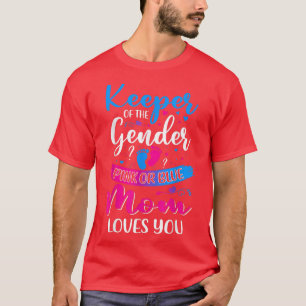 T-shirt Maman Rose Ou Bleue Vous Aime Garder Genre Révéler