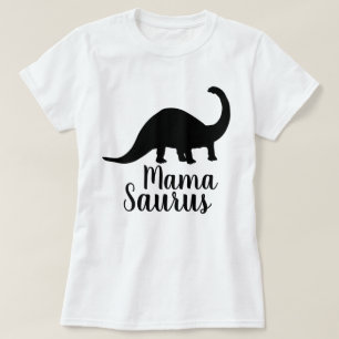 T-shirt Maman Saurus Brontosaurus Silhouette