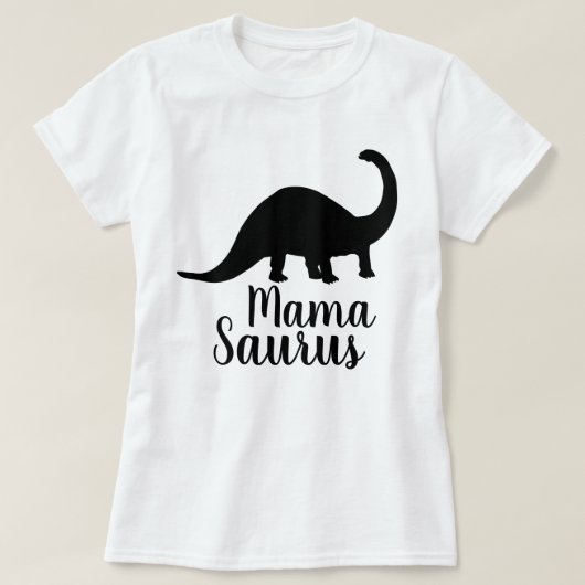 T-shirt Maman Saurus Brontosaurus Silhouette (Design devant)