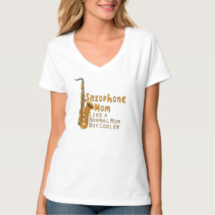 T-shirt Maman saxophone comme une maman normale mais Glaci