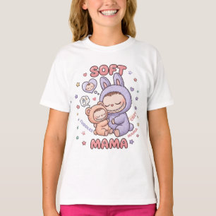 T-shirt Maman Sci-Fi Mignonne et Bébé Astronaute Design