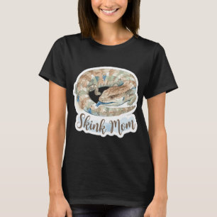 T-shirt Maman Scinque Mignonne Aquarelle Langue Bleue
