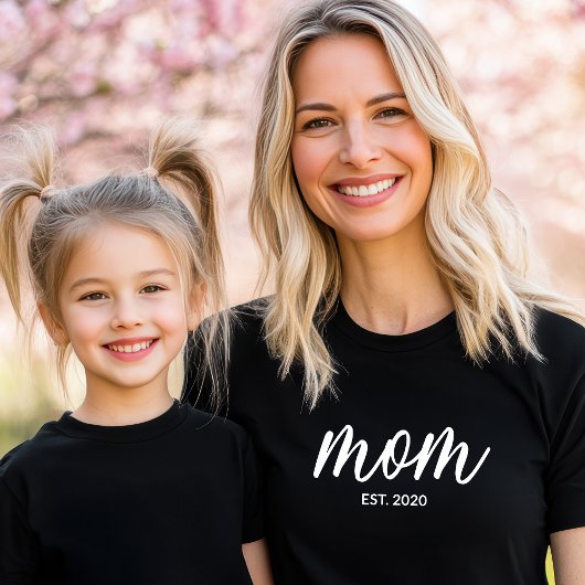 T-shirt Maman Script Établie