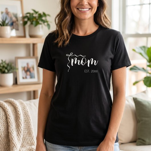 T-shirt Maman Script Établie Arc Cute