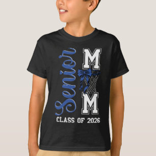 T-shirt Maman senior de basketball bleu Cl de 2026 Graduat