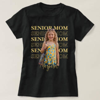 T-shirt Maman senior personnalisée avec photo et nom en éc