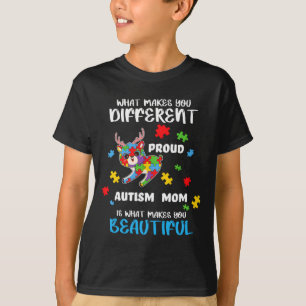 T-shirt Maman sensibilisée à l'autisme Mère fière de garço