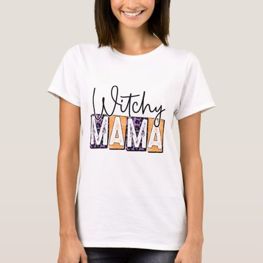 T-shirt Maman Sorcière - Halloween (Devant)