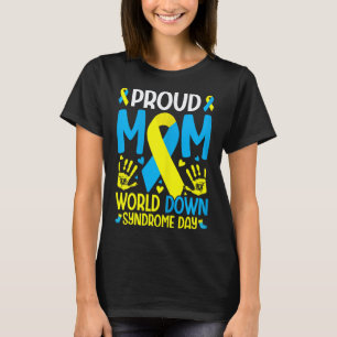 T-shirt Maman Syndrome de Down Ruban Monde Journée de sens