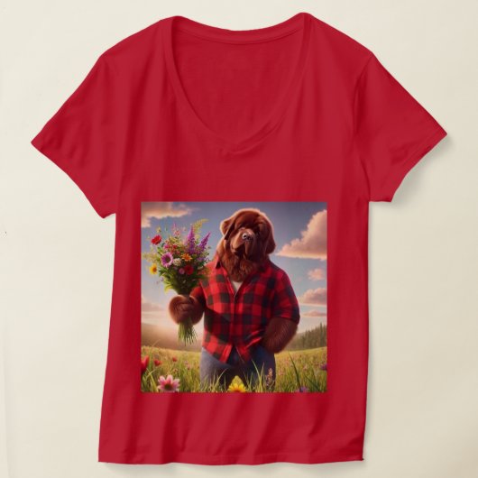T-shirt Maman Terre-Neuve (Poser)