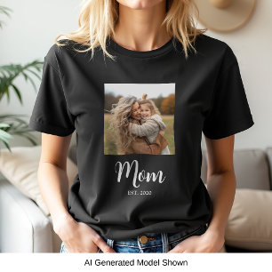 T-shirt Maman Texte de Script Établie Photo