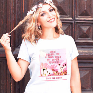 T-shirt Maman Thérapeute non payée Funny Floral Fête des M