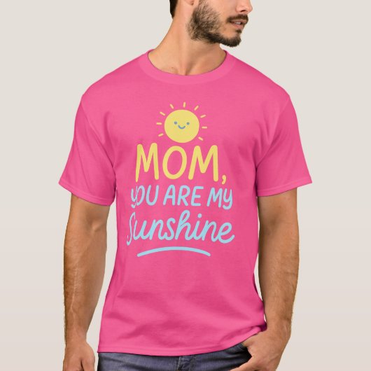 T-shirt Maman, tu es mon soleil - mignonne Mère's Day Hand (Devant)