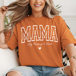 T-shirt Maman Varsity personnalisé pour la fête des mère